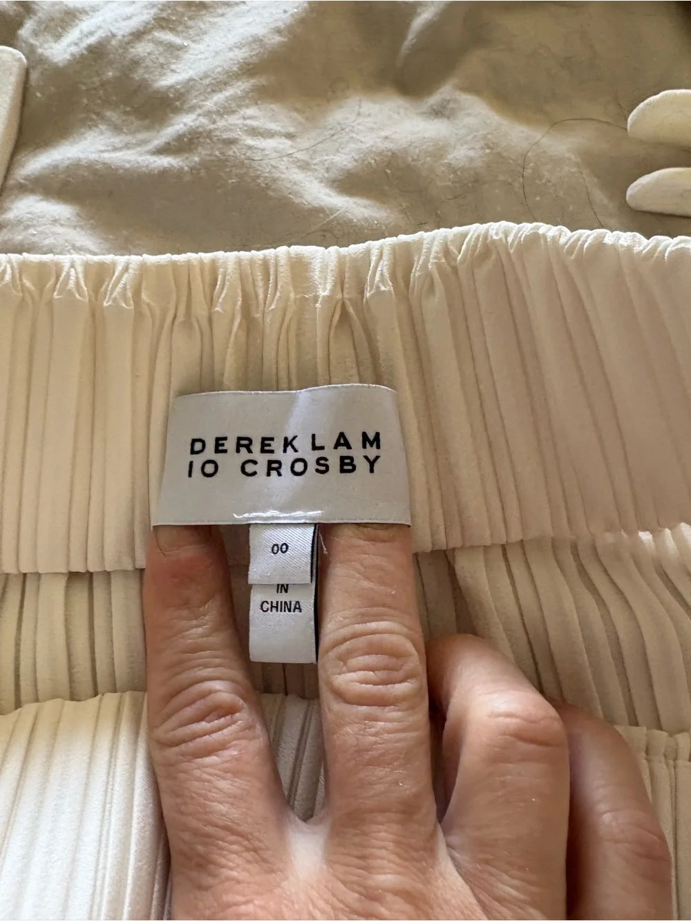 Derek Lam 10 Crosby Cream Pleated Skirt Set
